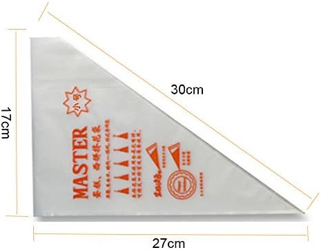 Ectkuee 100Pcs Plastic Disposable Icing Piping Pastry Bag Cake Sugar Craft Cupcake Decorating (s)