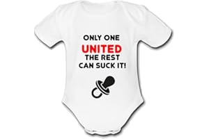 Psychobaby ONLY ONE UNITED PERSONALISED Unique Baby Vest Baby Grow Babygrow Boys Girls UNISEX FOOTBALL MANCHESTER