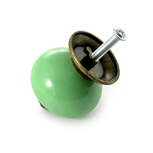 Möbelknöpfe Set aus Porzellan / Keramik schwarz – Möbelgriff Türknauf Schrankgriff Schrankknopf Möbelknauf – Knauf & Griff in Vintage Shabby Landhaus Antik für Möbel Schublade Schrank by Ganzoo (4er SET, Schwarz) - 