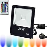 ✔16 Farben & 5 Modi (Smooth, Flash, Fade, Strobe, Constant) durch Fernbedienung zu fernsteuern, ideal Licht für Gartendekoration, Stimmung-Beherrschung auf Party, Innen-Deko usw.dekoration, Stimmung-Beherrschung auf Party, Innen-Deko usw.