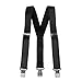 Produktbild ASVP Shop Herren Hosenträger breit 4 Clips mit Leder in Y-Form – elastisch und längenverstellbar in verschiedenen Designs