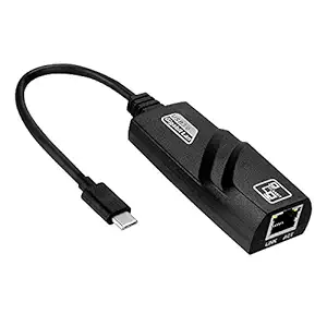 Terabyte Type C to LAN Thunderbolt 3/ Type-C Gigabit Ethernet LAN 10/100/1000Mbps Wire Network Convert Adapter, Plug & Play , Compatible for MacBook, Laptop, More Devices ( Black ) 05