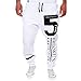 Produktbild Sannysis Herren Hose Cargo Chino Jeans Sporthosen 5 Print Casual Solid Lose Hosen Jogger Jogginghose Schwarz Weiß Grau Dunkelgrau M~3XL