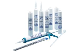 DryFix DPC Damp Proofing Injection Cream 380ml BBA x 8 Kit (with Mastic Gun & 12mm SDS Drill Bit)