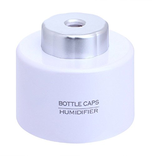 Anself USB beweglicher Ultraschall Luftbefeuchter DC 5V Büro Feuchtigkeitsregler Nachtlichtfunktion für Räume bis ca. 10 m² + 2er set saugfähig Filter