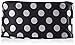 Leegoal Black Zipper Cosmetic Bag Toiletry Bag Make-up Bag Hand Case Bag with Dot Patterns