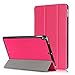 Produktbild WindTeco Hülle für iPad Pro 10.5 Zoll 2017 - Ultra Dünn und Leicht PU Leder Schutzhülle mit Standfunktion und Auto Aufwachen / Schlaf Funktion für Apple iPad Pro 10.5" Tablet, Magenta