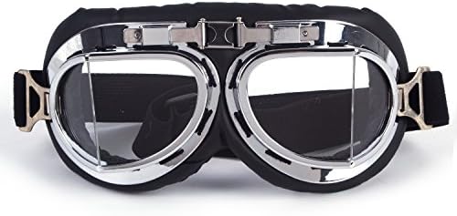 ZAIQUN Motorcycle Goggles Bike Helmet Cruiser Pilot Flying Outdoor Sport