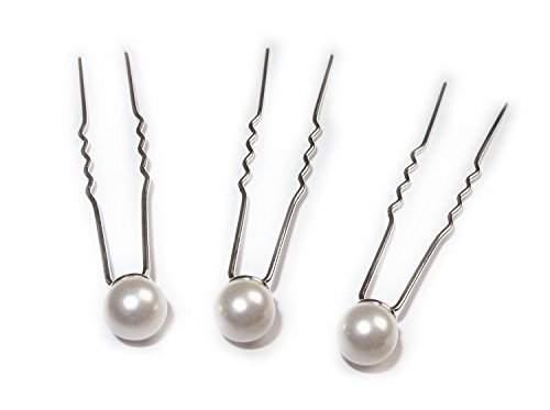 Yulakes 20pcs Perlen Strass Hochzeit Brautschmuck Braut Haarnadel Strass Haarklammer