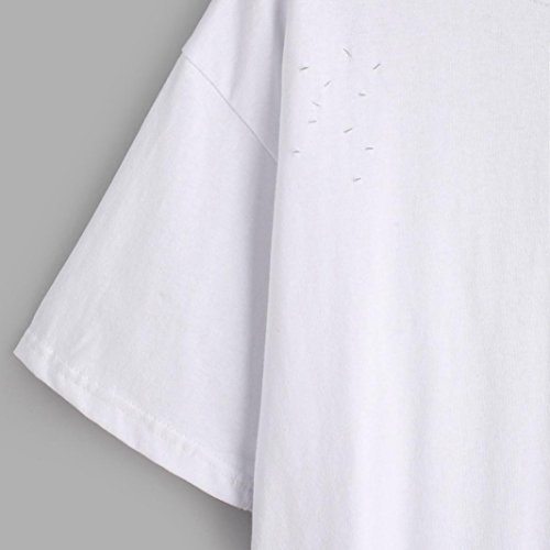 Sommer Bluse, lmmvp Damen Casual Rose drucken lose Tops Short Sleeve T-Shirt - 5