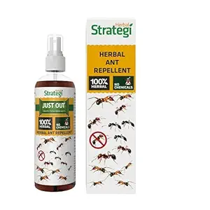 Herbal Strategi ? JustOut Herbal Ant Repellent | Room Spray | Completely Herbal | Ant Repellent Spray | Made with Lemongrass, Cedarwood & Neem| Eco-friendly & Biodegradable | Irritant-Free, Chemical-Free |Baby-Safe, Skin-Safe, Plant-Safe | 100mL