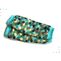 Kinderstulpen Stulpen Meerjungfrau türkis grün gold Schuppen