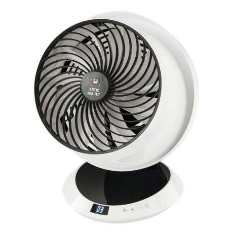 Soler & Palau ARTIC-305 JET - Ventilador (Ventilador con aspas para el hogar, Negro, Blanco, Piso, Mesa, 53 dB, 2100 m³/h, 90°)