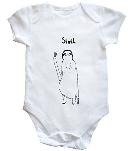 HippoWarehouse Sloth Illustration baby vest boys girls