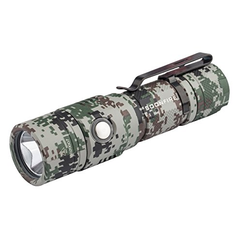 Soonfire E09 EDC - Torcia LED ricaricabile ultra luminosa, 1000 lumen, batteria ricaricabile agli ioni di litio 18650 da 3400 mAh con 5 modalità e tascabile