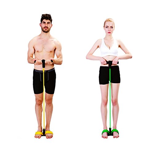 Uvistar Dynamische Pedal Bodybuilding Expander Latex Schlauch Fuß elastische Zugseil - 5