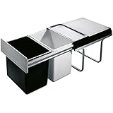 Hailo 3640001 basura tr Swing 40.2/36 A para armarios a partir de 400 mm de ancho, con puertas, plástico, Gris, 34.6 x 47 x 32 cm