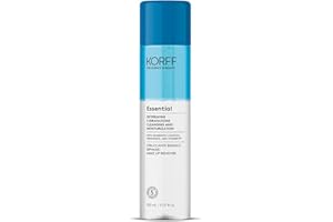 Korff Essence zweiphasiger Make-up-Entferner für Gesicht, Augen und Lippen, entfernt Make-up, wasserfest, angereichert mit Panthenol, 150 ml
