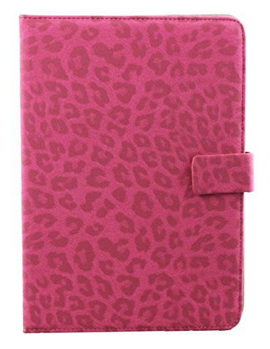 Emartbuy® Hot Rosa Eingabestift + ZTE Light 8 Tablet 7.85 Zoll Universalbereich ( 8 – 9 Zoll ) Faux Wildleder Leopard Hot Rosa Multi Angle Exekutiv Folio Mappen Kasten Abdeckung mit Kartensteckplätze - 3