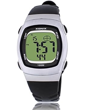 Kinder beobachten leuchtende retro led multifunktions wasserdicht student digital watch-C
