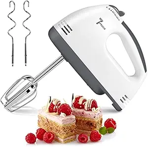 ZUDORA Hand Blender, Egg Beater, Cake maker, Beater Cream Mix, Food Blender, Hand mixer, Beater for Kitchen with 7 gear and stainless blades (Egg Beater)