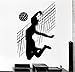 Produktbild wandaufkleber grün Sport Volleyball Netz Ball Frau Fitness weiblich