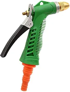 Plastic Water Sprayer Gun with High Pressure Trigger Cum Water Spray Gun for Car, Bike and Plants Sprayer for Gardening and Washing(Yellow::Green)