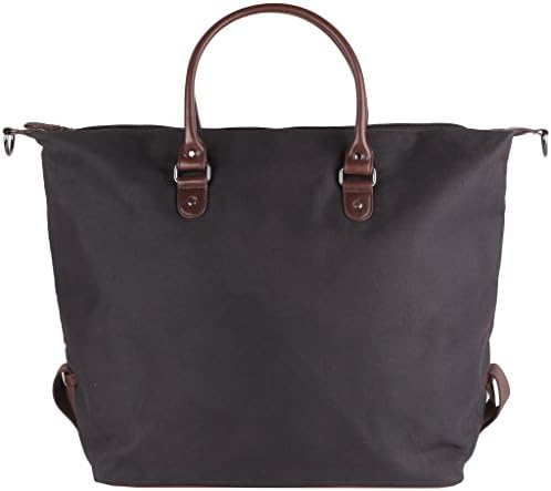 'Marley' XXL shopper bag made from waxed Canvas Anthracite, Color:Anthracite