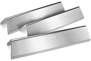 GFTIME 38,9CM Barres Flavorizer 7635 pour Weber Spirit E210 S210 E220 S220 (avec Bouton Avant), Pièce de Rechange de Plaque Chauffante Acier Inoxydable pour Weber Spirit I & II 200