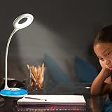 LED Schreibtischlampe HIHIGOU Dimmbare Augenschutz Leselampe 3.2W, Touch-Steuerung Farbwechsel und 3 Helligkeitsstufen, USB-Ladeanschluss 5V 1A, 360 Grad Flexibel Tischlampe Licht, weiß - 7