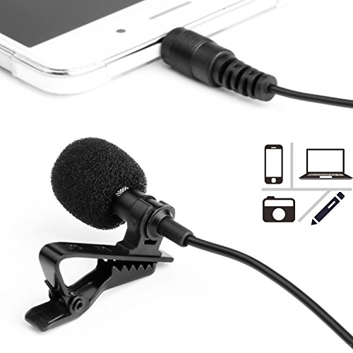 Lavalier Mikrofon, Universaladapter PEMOTechÂ® Mikrofon fÃ¼r Smartphone Kondensator-Mikrofon Adapter fÃ¼r iPhone & Android, Laptop Macbook mit Stereo-KopfhÃ¶rerhÃ¶rer mit 3,5 Umdrehungen