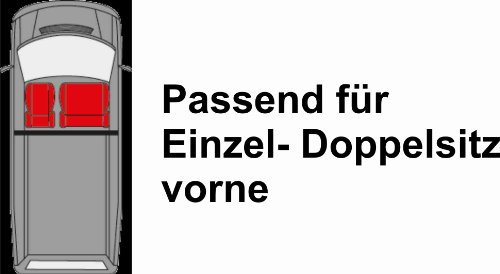 Maßgefertigter Schonbezug Sitzbezug Einzel- Doppelsitz, passend für Volkswagen VW Crafter ab Bj. 05/06 , Kunstleder, anthrazit - 2