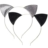 Material: La diadema con orejas de gato está hecha de metal duradero.
