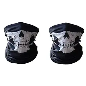 Cute critters Polyester Reuseable Face Mask (Black, Without Valve, Pack of 2) for Unisex