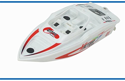 DAYLIN 15*4.7*4cm Remote Control Boat RC 4CH 2.4G Racing Waterproof Remote Outdoor Toys (White)