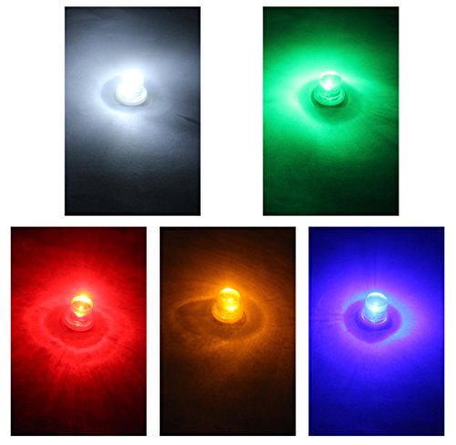 GutReise DC 10pcs e10 3v 4.5v 6v 8v 9v 12v 24v flutlicht led birne flut lampen kalt weiß gelb blau, grün, rot + 10pcs e10 basis (12v, grüne) - 5