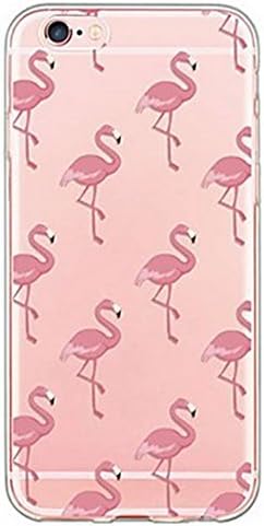 Inonler Lovely red-crowned cranes soft and transparent case(iPhone 8,pink)