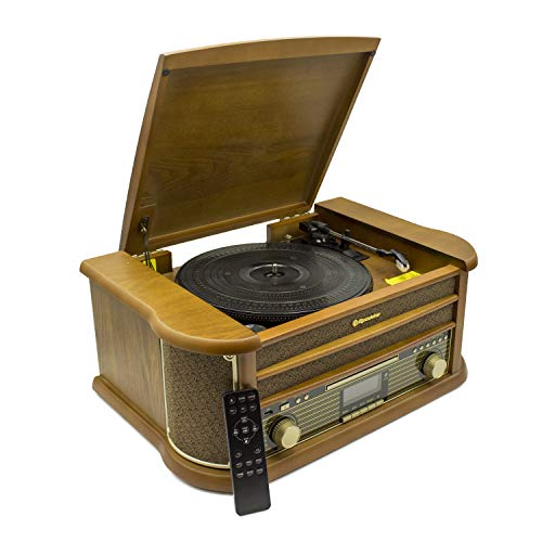 Hif-1993bt hifi rétro bois avec tourne-disques