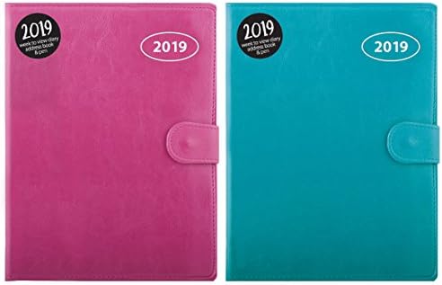 2019 A5 personal organiser diary with address book and pen - PINK