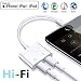 Produktbild Kopfhöreranschluss-Splitter-Adapter AUX Audio & Ladegerät & Anruf- & Synchronisationskabel kompatibel für iPhone 7/8/X/XS/XR Dongle Zubehör Connector iOS 11 höher