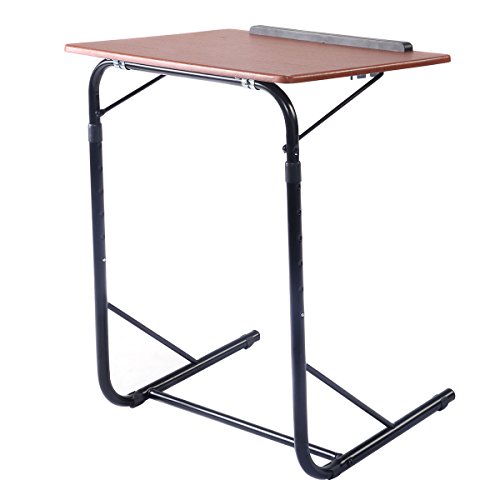 U Form Laptoptisch Notebooktisch Computertish Beistelltisch Pflegetisch Seitentisch Verstellbar Betttisch Betttablett höhenverstellbar Notebookständer Laptopständer - 6