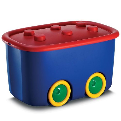 Spielzeugkiste Schatztruhe Spielzeugtruhe Aufbewahrungskiste 46 Liter (1, Funny)