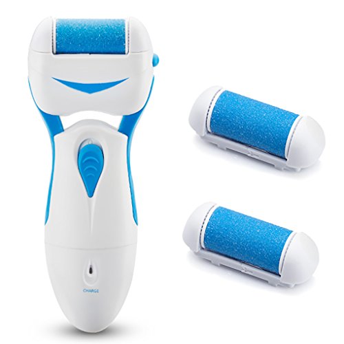 rantizon Hornhautentferner elektrisch Fuß Pediküre Hornhautentferner wiederaufladbar Pediküre Fuß Datei für trockene/Harte/Dead creaked Haut an Füße Fuß Spa at Home Foot Repair mit gratis Extra Roller Head