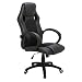 Produktbild WOLTU® Bürostuhl Chefsessel Gaming Stuhl Racingstuhl Schreibtischstuhl mit Armlehne, mit Wippfunktion, höhenverstellbar, gepolsterte Sitzfläche aus Kunstleder+Netzbezug ergonomisch, Schwarz BS08sz-1