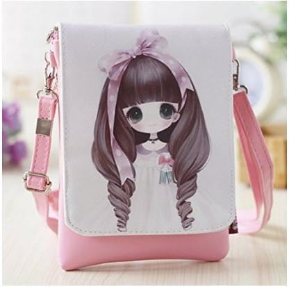 Natthom Shoulder Bags,Women's Handbags Cartoon Handbags Kids Girls Mini Crossbody Bag,Fashion PU Leather Phone Pouch Cellphone Bag Money Pocket Cartoon Single Bag for Teenagers Girls