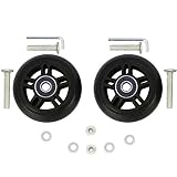 ❉Material：Hochwertige Gummi und Metall Ersatzräder für Koffer oder Inline - skate.Stummschaltung,Lastaufnahme,Verschleiß,Doppellager,Mühelos gleitet,da die Gepäckräder einfach zu bedienen sind