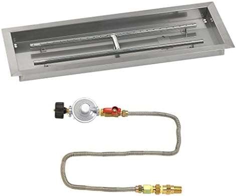 American Fireglass 30" X 10" Rectangular Drop-In Pan with Match Light Kit - Propane