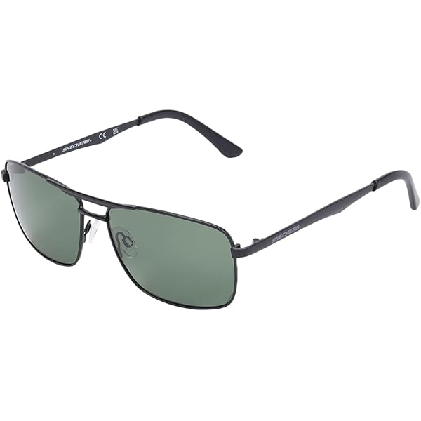 Skechers Men Aviator Grey Polarization Sunglasses, large : Amazon