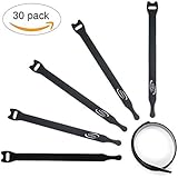 YIAN 30 Stück wiederverwendbare Klettkabelbinder Kabelklett Seilklett Veranstalter mit Klettverschluss