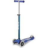Micro® Maxi Deluxe LED, Patinete 3 Ruedas LED, 5-12 Años, Peso 2,5kg, Carga Máx 70Kg, Altura 67-91 cm, Plataforma Antidesliza